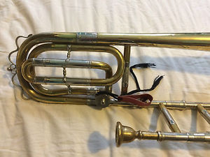 Vintage German Style Bb/F Bass Trombone by Bohland & Fuchs Early 20th Century