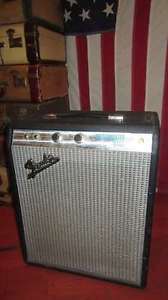 Vintage 1972 Fender Musicmaster Bass Amp Silverface Sounds Great