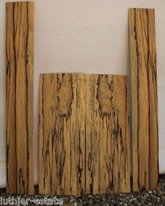 AWESOME figured Black and white Ebony Guitar back and side set luthier Figured