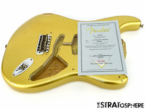 Fender USA Custom Shop 1957 Relic Stratocaster BODY + HARDWARE Strat HLE Gold