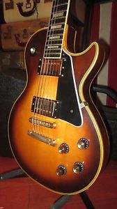 Vintage 1976 Gibson Les Paul Custom Electric Guitar Sunburst w/ Case Plays Great