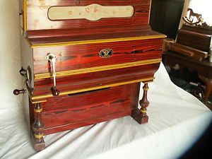 Faventia roller hurdy gurdy crank piano with 3 cobs