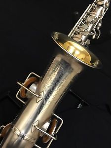 1922 Buescher True Tone Alto Saxophone Satin Silver W/ Gold Washed Bell