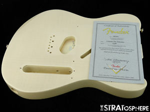 2015 USA Fender Custom Shop Deluxe Telecaster Tele BODY Nitro Flame AAA Blonde