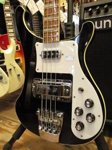 Rickenbaker 4003 Black w/hard case Free shipping Guiter Bass From JAPAN #T471