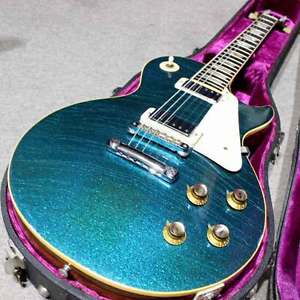 1975 Gibson Les Paul Deluxe Sparkle Blue Free Shipping Electric Guitar