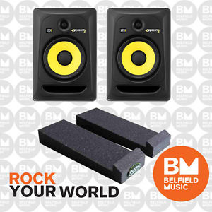 2 x KRK Rokit 8 G3 PACK w/ Auralex MoPad Studio Monitor Powered Speaker - BNIB