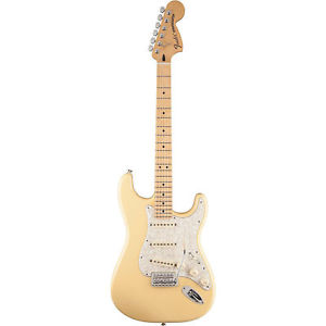 Fender Deluxe Roadhouse Stratocaster Electric Guitar Vintage White Maple FB