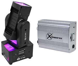 Chauvet DJ Xpress 512 Plus USB-DMX Lighting Control Interface+Moving Head Light