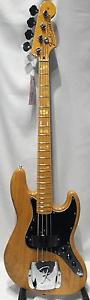 Free Shipping Used Fender American Vintage '75 Jazz Bass Aged Natural