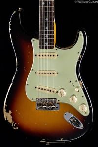 Fender Custom Shop Michael Landau 68 Relic Strat Bleached 3 Color Sunburst (239)