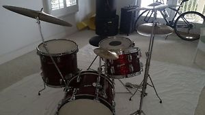 1966 Rogers Holiday Red Onyx Pearl Drum Kit,Cases,Brass,Hdwe,Stool Xlnt.Cond.!