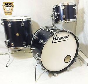 Vintage George Hayman Vibrasonic Midnight Blue Late 60's 70s drum set