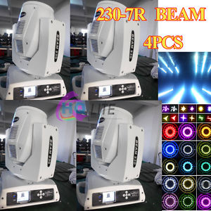 4pcs Touch Screen 7R 230W Sharpy Beam Zoom Moving Head Light white for stage DJ