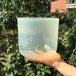 Alchemy Gemstone Olivine Fusion D Sacral  Chakra Clear crystal Singing Bowl 7"