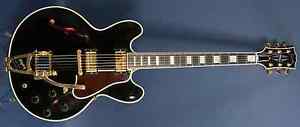 2008 GIBSON ES-355 custom shop **Factory BLACK** BIGSBY