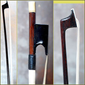 French violin bow F. Bazin.father, ca 1850, with Raffin certificate !