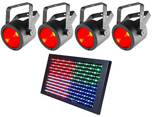 4) Chauvet DJ Core Par 80 USB Stage Par Light Effects+D-Fi USB+Panel Stage Light