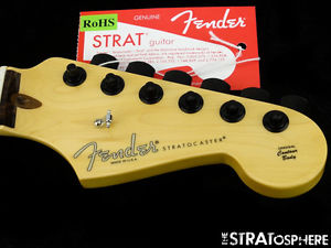 Fender American CHANNEL BOUND Strat NECK + LOCKING TUNERS Stratocaster USA Rose
