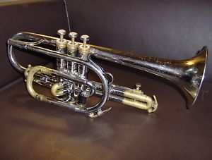 Nice Older King Tempo Cornet With Silver Bell Great Tone Quality Smooth Valves