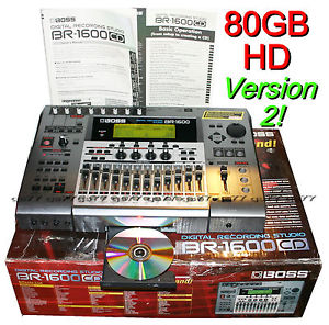 BOSS BR-1600CD Digital Recorder 80 GB w/ CDRW & DRUMS in Orig Box!! MSRP $1749