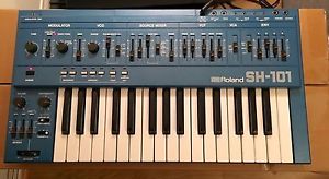 Roland SH-101 Synthesizer - *RARE* Blue model includes case