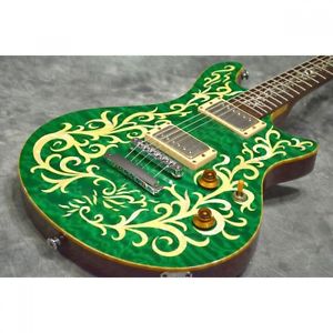 ESP POTBELLY-30TH SEE THRU GREEN Guitar 2004 USED w/Hardcase FREE SHIPPING #360