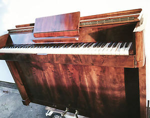 Knight K15 Upright Piano Small Walnut Serviced and Tuned Can Deliver YES PIANOS