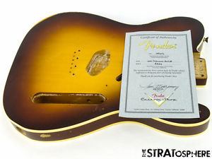 Fender USA Custom Shop 1960 Relic Telecaster BODY Tele Chocolate Burst Bound