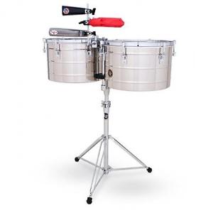 LP 258-S Tito Puente 15 & 16 Thunder Timbales - Stainless Steel + ***FREE BAG***