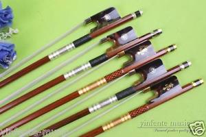 5PCS Rare shell Frog Cello Bow Brazilwood Straight Balance Fine Pull New #1229