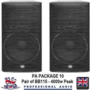 15" Inch Speakers Beta Painted DJ PA Cabinet Passive 2000w Peak - MATCHED PAIR
