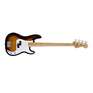 Fender Standard Precision P-Bass Guitar Maple Fretboard Brown Sunburst DEMO