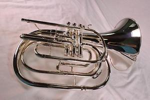 King 1122SP Ultimate Marching French Horn SILVER PLATE! MINT! QuinnTheEskimo