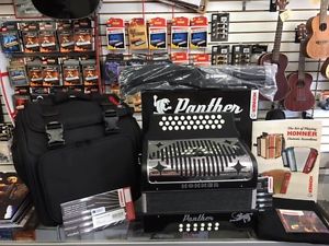 Hohner Panther GCF Button SOL Accordion Acordeon +Bag_Strap_Booklet_T-Shirt!