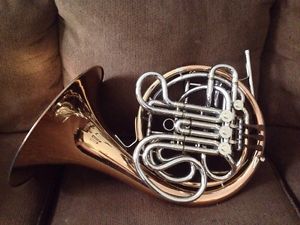 Conn Double French Horn 8D Brass And Silver Model#904322 With Mouthpiece/case