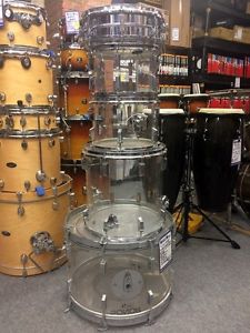 Vintage Rare '60s Sonor Acrylic 5 Piece Drum Kit Set w/ Snare 22 13 12 16 14