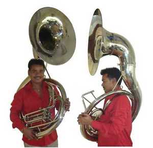 Jumbo 63 cm Cloche Soubassophone Sousaphone en SiB, en plein laiton.