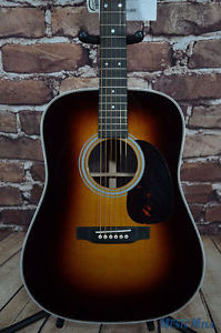 New Martin HD-28 Sunburst Dreadnought Acoustic Guitar Herringbone