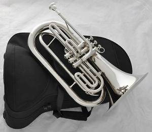 Professional JINBAO Brand Marching Baritone Silver Nickel Horn B-Flat With Case