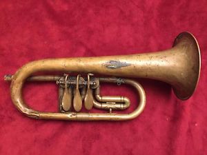 Hall & Quinby valved bugle cornet Eb Side Action Rotary