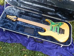 1991 Ibanez RG 550 RG550 Desert Yellow MIJ Maple Fingerboard Electric Guitar