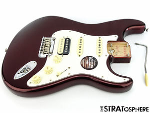 LOADED 2016 Fender American Standard HSS SHAWBUCKER Strat BODY Bordeaux *SALE