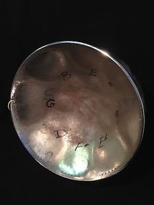 Steelpan, KARLOF ALLEYNE signed, 23” diameter, 16 notes