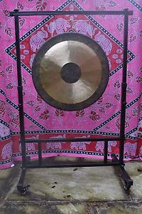 Bronze handcrafted Chau Gong 24" or 38" (Tam Tam) with square stand and mallet