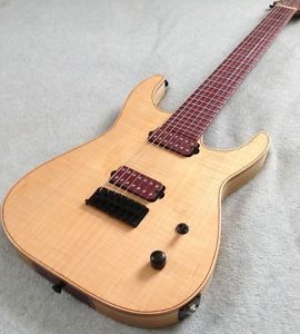 New! Bryant Custom Guitars 7 string Soloist  Neck-Thru Purpleheart