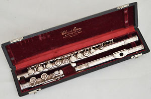 Antique French Silvered Flute DJALMA JULLIOT Brevete #5880