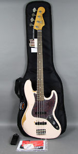 2016 Fender Flea Jazz Bass Signature Series Shell Pink Road Worn w/ Gig Bag MIM