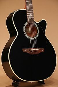 TAKAMINE TDP515-6 BL 2004 Black w/hard case F/S Guitar from Japan #R574