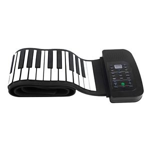 WS 10X 88 Keys Silicone Flexible Roll Up Piano Foldable Keyboard Hand-rolling Pi